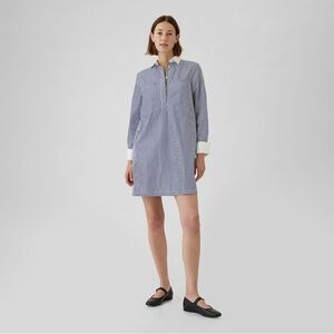 GAP Navy and White Striped Shirt Dress